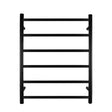 Black Heated Towel Rack 6 Bars Aquaperla