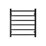 Black Heated Towel Rack 6 Bars Aquaperla