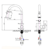 Black Pull Out Kitchen Mixer Aquaperla