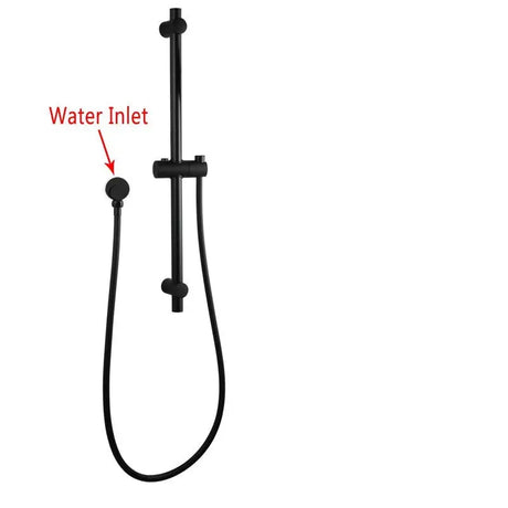 Black Shower Rail Aquaperla