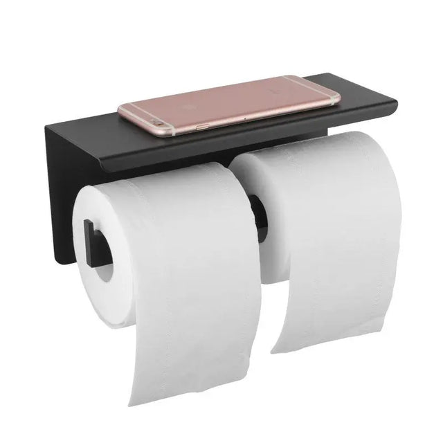 IVANO - Black Toilet Paper Holder Aquaperla