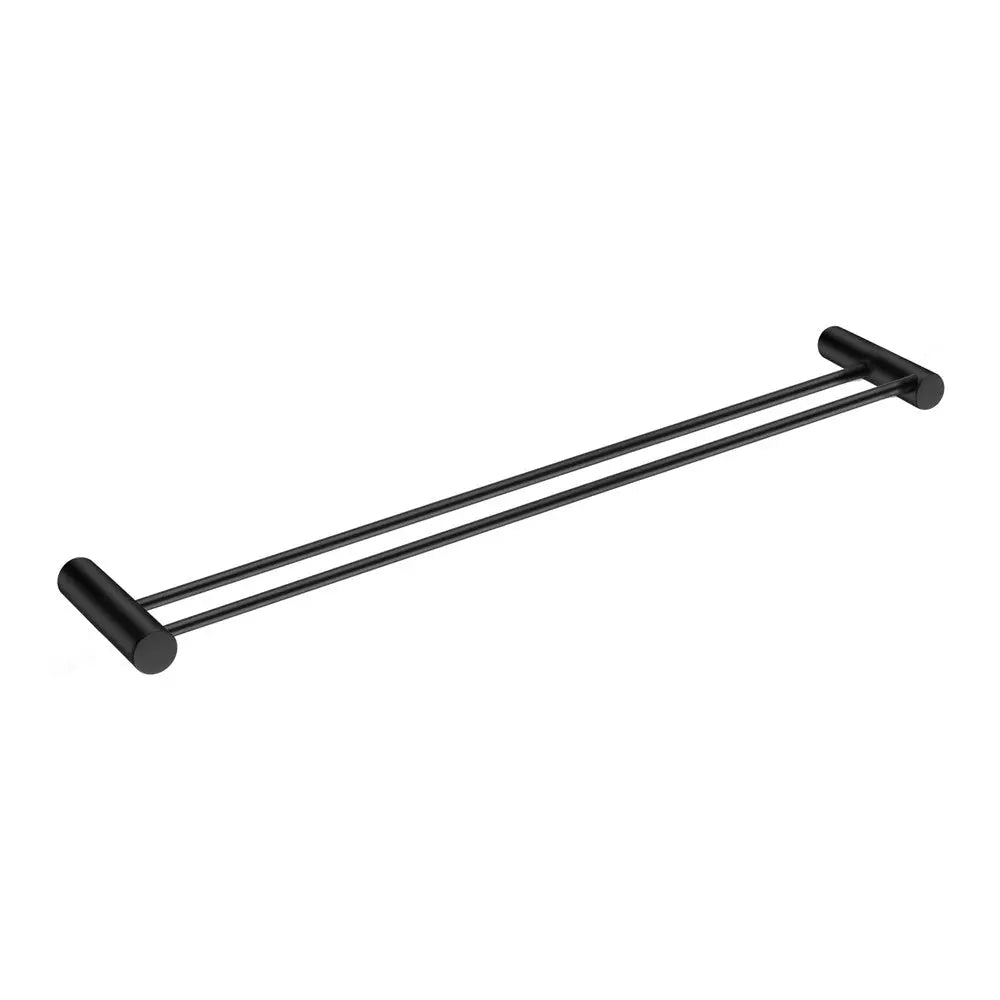600mm Black Double Towel Rail Aquaperla