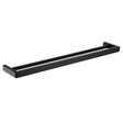 IVANO - 800mm Black Double Towel Rail Aquaperla