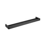 IVANO - 600mm Black Double Towel Rail Aquaperla