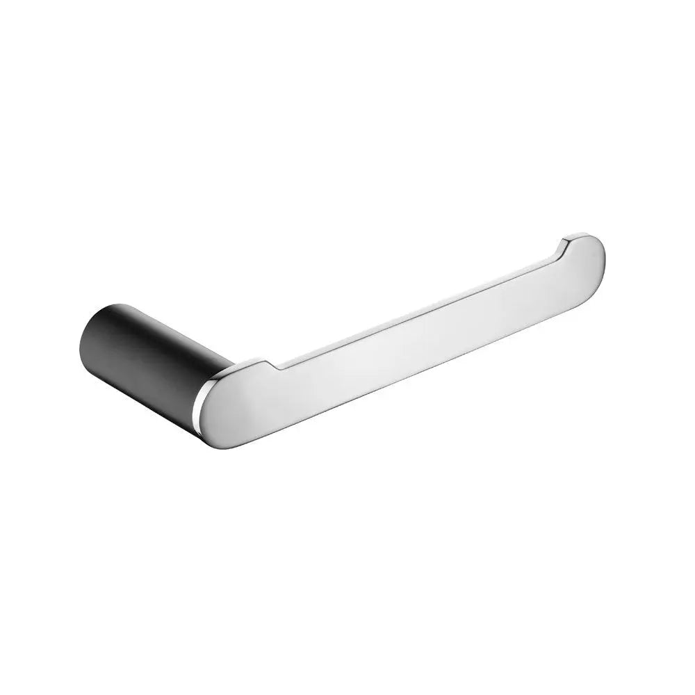 RUSHY - Black & Chrome Toilet Paper Holder Aquaperla