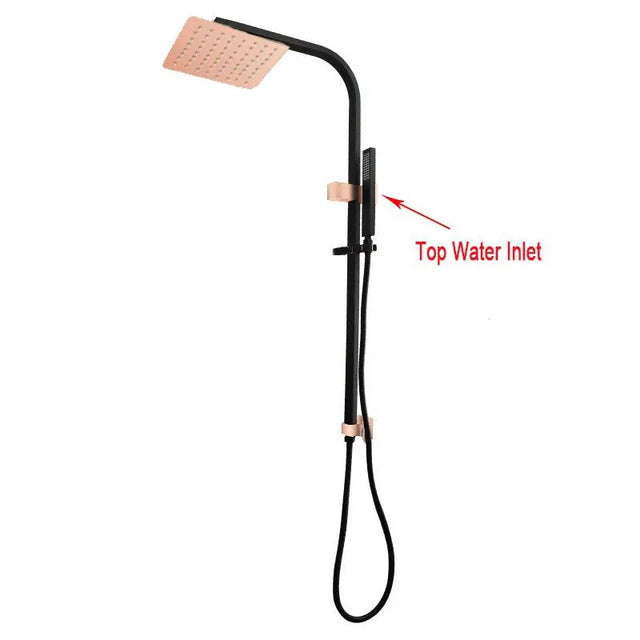 10" Black & Rose Gold Shower Station Aquaperla