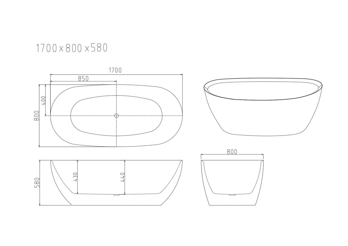 Pilato Freestanding Bathtub - Gloss White & Matt White mercioaustralia