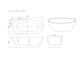 Pilato Freestanding Bathtub - Gloss White & Matt White mercioaustralia