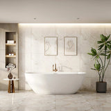 Pilato Freestanding Bathtub - Gloss White & Matt White mercioaustralia