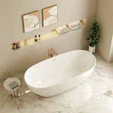 Pilato Freestanding Bathtub - Gloss White & Matt White mercioaustralia