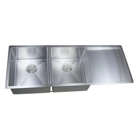 Stainless Steel Double Bowl Sink With Drainer 1160*450*235mm Poseidonbk