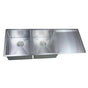 Stainless Steel Double Bowl Sink With Drainer 1160*450*235mm Poseidonbk