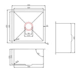 Stainless Steel Sink 450*450*220mm Poseidonbk
