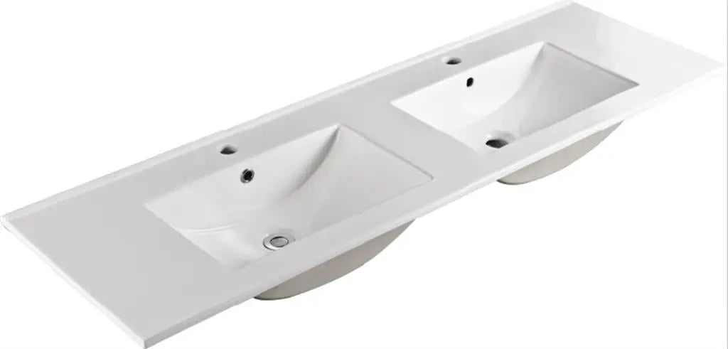 Harrington Floor PVC Cabinet Vanity 1500mm (Single Bowl/Double Bowl) (Matte White) Poseidon