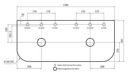 POS Bronte Wall Hung Vanity Coastal Oak (All Sizes) Poseidon