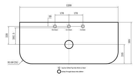 POS AVALON Wall Hung Vanity Matte Black (All Sizes) Poseidon