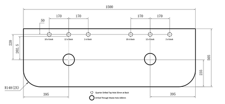 POS AVALON Wall Hung Vanity Matte Black (All Sizes) Poseidon