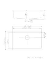 Matte White Single Bowl Quartz Sink 730*460*226mm Poseidonbk