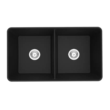 Double Bowl Quartz Butler sink 838*482*262mm | Matte White - Matte Black - Matte Grey Poseidonbk