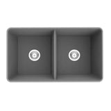Double Bowl Quartz Butler sink 838*482*262mm | Matte White - Matte Black - Matte Grey Poseidonbk