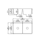 Double Bowl Quartz Butler sink 838*482*262mm | Matte White - Matte Black - Matte Grey Poseidonbk