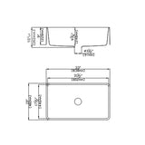 Single Bowl Quartz Butler Sink 838*482*262mm | Matte White - Matte Black - Matte Grey Poseidonbk