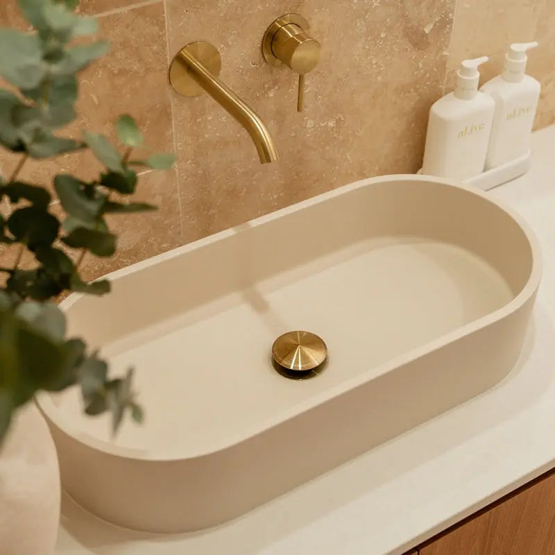 Jada Pill Concrete Above Counter Basin, Warm White fienza