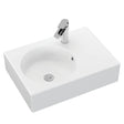 Reba Left Bowl Wall Basin, 1 Tap Hole fienza