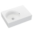 Reba Left Bowl Wall Basin, No Tap Hole fienza
