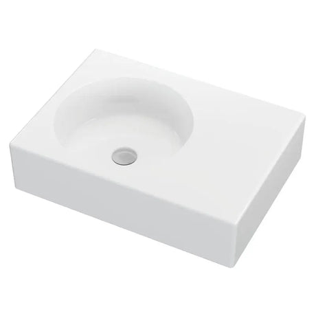 Reba Left Bowl Wall Basin, No Tap Hole fienza