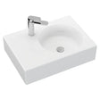 Reba Right Bowl Wall Basin, 1 Tap Hole fienza