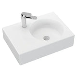 Reba Right Bowl Wall Basin, 1 Tap Hole fienza