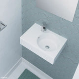 Reba Right Bowl Wall Basin, 1 Tap Hole fienza