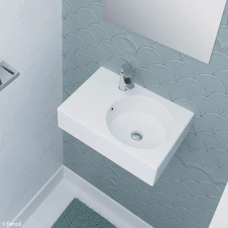 Reba Right Bowl Wall Basin, 1 Tap Hole fienza