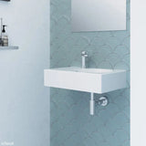 Reba Right Bowl Wall Basin, 1 Tap Hole fienza