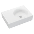 Reba Right Bowl Wall Basin, No Tap Hole fienza
