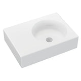 Reba Right Bowl Wall Basin, No Tap Hole fienza