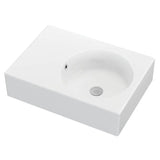 Reba Right Bowl Wall Basin, No Tap Hole fienza