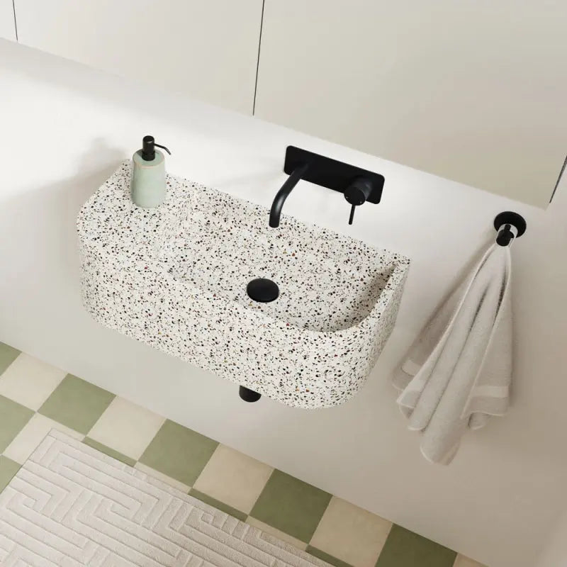 Blanca Concrete Wall Basin, Terrazzo fienza