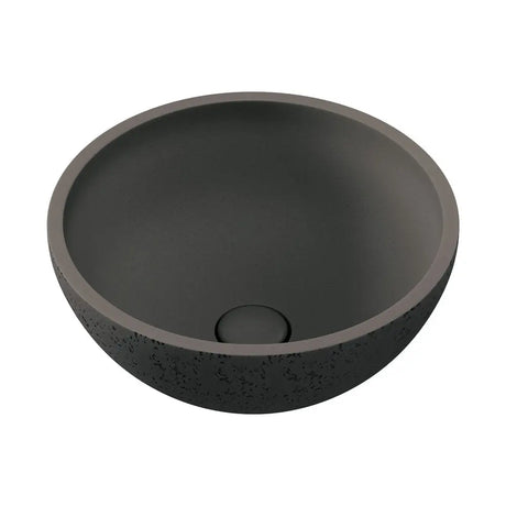 Alba Round Concrete Above Counter Basin, Warm Grey fienza