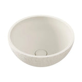 Alba Round Concrete Above Counter Basin, Warm White fienza