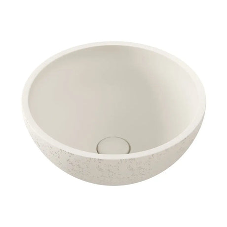 Alba Round Concrete Above Counter Basin, Warm White fienza