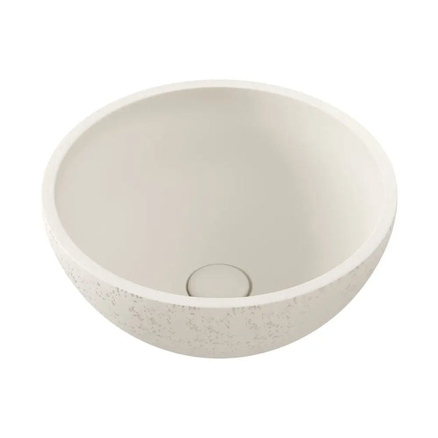 Alba Round Concrete Above Counter Basin, Warm White fienza