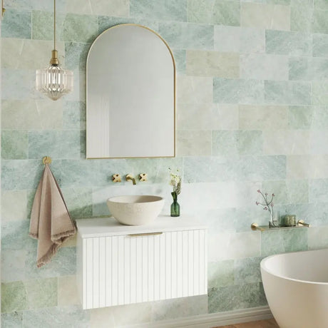 Alba Round Concrete Above Counter Basin, Warm White fienza