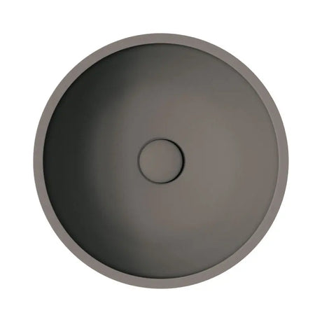 Alba Round Concrete Above Counter Basin, Warm Grey fienza