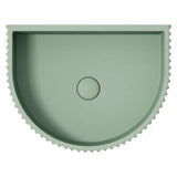 Valentina Fluted Arch Concrete Wall Basin, Sage fienza