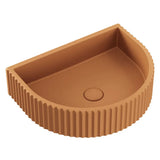 Valentina Fluted Arch Concrete Wall Basin, Tuscan fienza