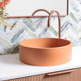 Jada Round Concrete Above Counter Basin, Tuscan fienza