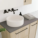 Jada Round Concrete Above Counter Basin, Warm White fienza