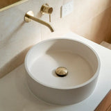 Jada Round Concrete Above Counter Basin, Warm White fienza